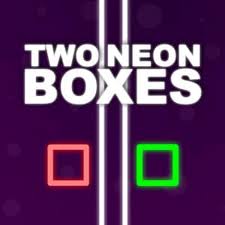 two neon boxes